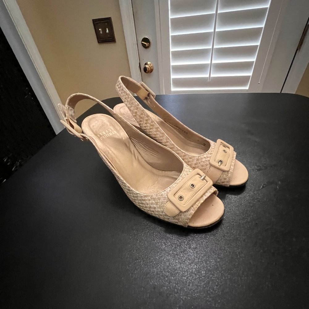 Stuart Weitzman Size 6 Open Peep Toe Sling Back S… - image 5